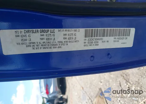 2013 Dodge Charger Road/Track z USA, uszkodzony, nr VIN 2C3CDXCT0DH642451